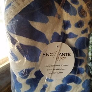 Enchante Home beach towel Indigo Round